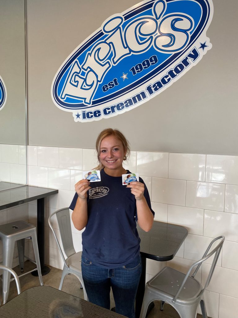 good water & healthy living go hand in hand, erics ice cream factory hannah