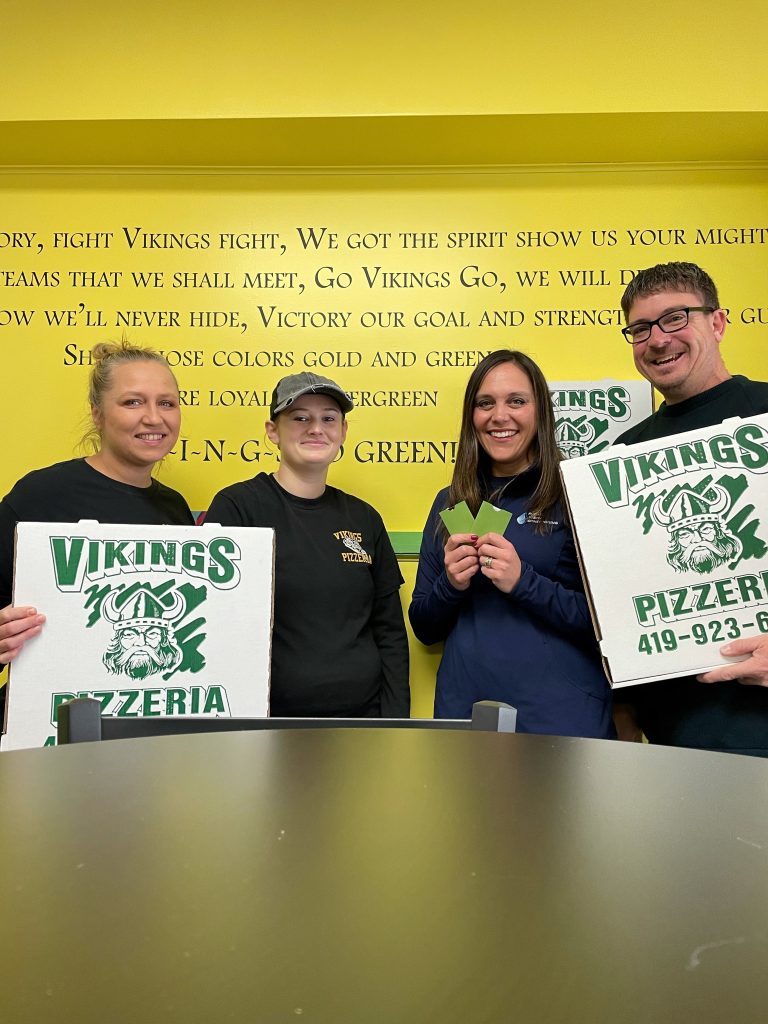 good water & healthy living go hand in hand, vikings pizzeria kristy lucy joshua radel